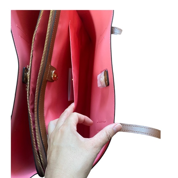 NEW NWOT coach bag leather tote brown town avenue - Picture 5 of 6